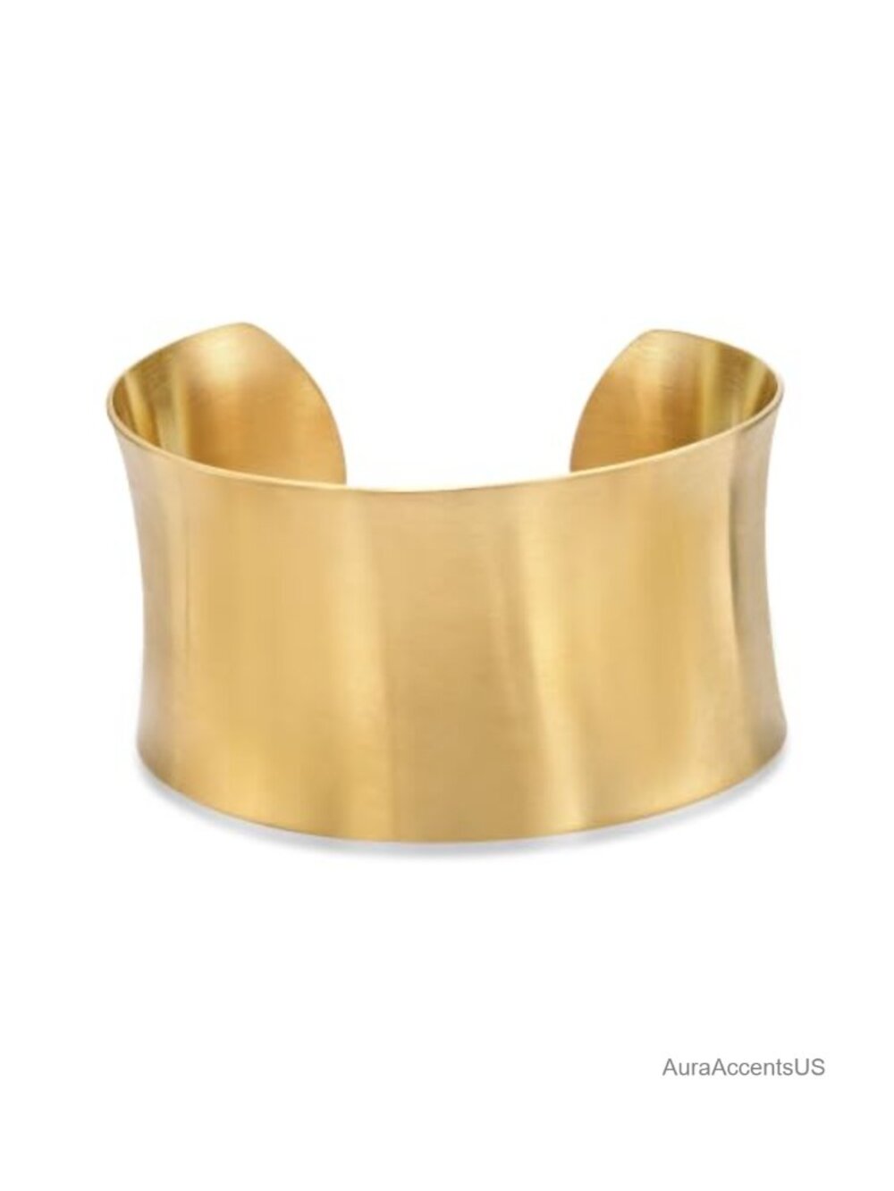 Wide Open Cuff Bangle Bracelet for Women - Stainless Steel, 7 Inches, Modern